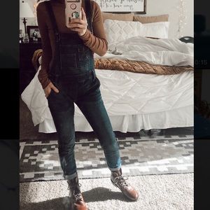 Free People Washed Denim Overall 25